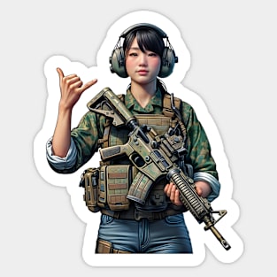 Tactical Girl Sticker